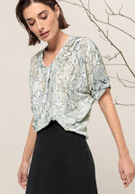 An image of the Bianca Sia Blouse in Beige Mix.