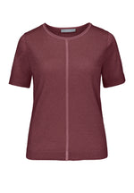 An image of the Bianca Rabea Knit Top in Merlot.