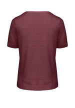 An image of the Bianca Rabea Knit Top in Merlot.