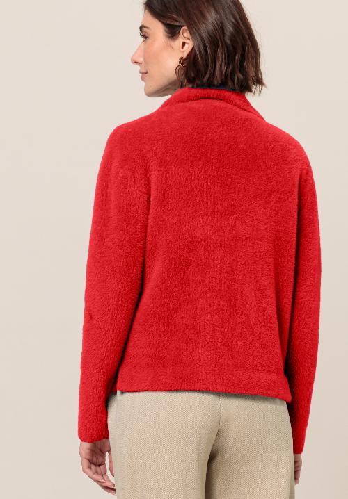 An image of the Bianca Bess Knit Jacket in Red Pepper.