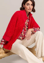 An image of the Bianca Octavis Knit Jacket in Fire.