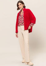 An image of the Bianca Octavis Knit Jacket in Fire.