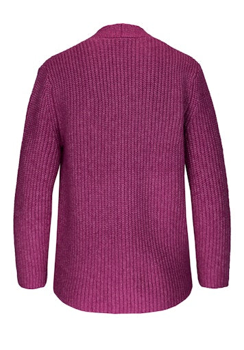 An image of the Bianca Heide Cardigan in Grape.