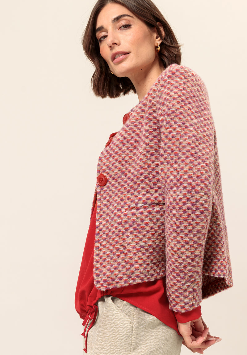 An image of the Bianca Kathi Jacket in Red Mix.