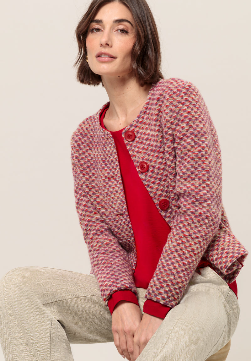 An image of the Bianca Kathi Jacket in Red Mix.