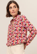 An image of the Bianca Adina Blouse in Red Mix.