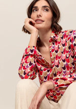 An image of the Bianca Adina Blouse in Red Mix.