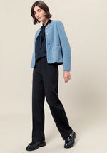 An image of the Bianca Kathi Jacket in Blue Cloud.