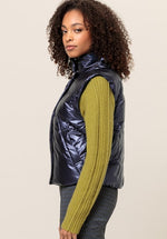 An image of the Bianca Vesna Gilet in Steel Blue.