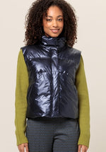 An image of the Bianca Vesna Gilet in Steel Blue.