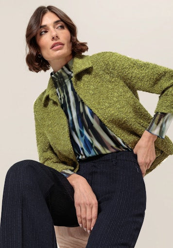 An image of the Bianca Kate Jacket in Spinach Melange.