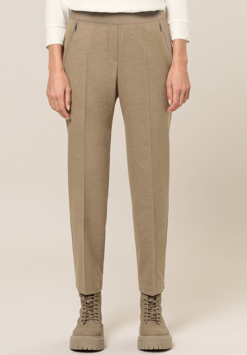 An image of the Bianca Siena Trousers in Almond Melange.