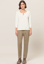 An image of the Bianca Siena Trousers in Almond Melange.