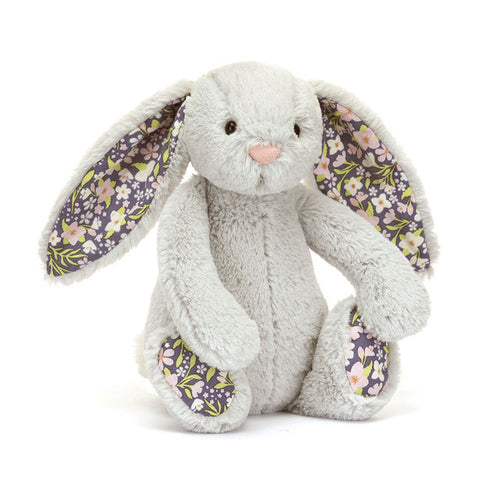 An image of the Jellycat Blossom Silver Bunny 'Bloom' Little.