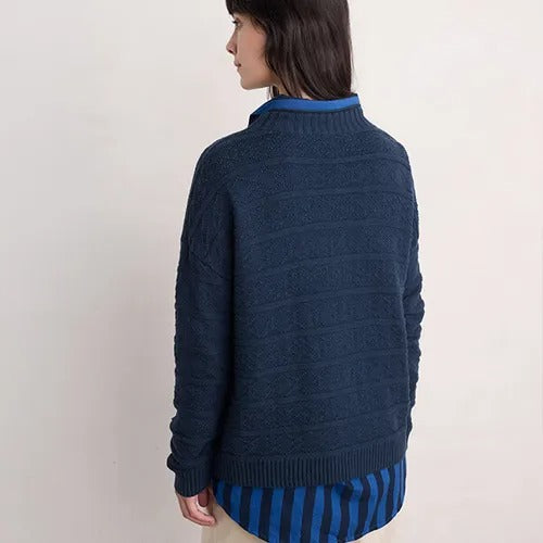 An image of the Seasalt Penkestle Jumper Maritime