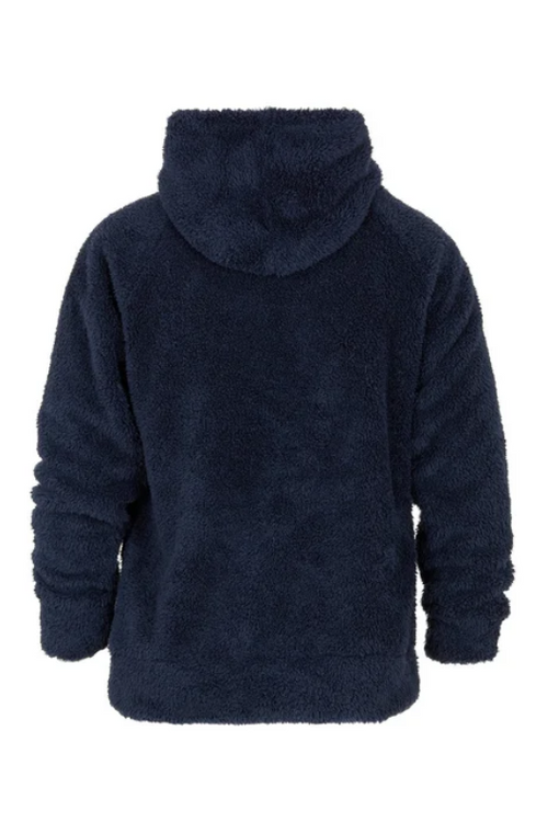 An image of the Bedroom Athletics Charlie Men's Bear Fleece Hooded Top in the colour Navy.