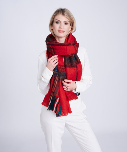 An image of the Pia Rossini Bonnie Scarf in Red.