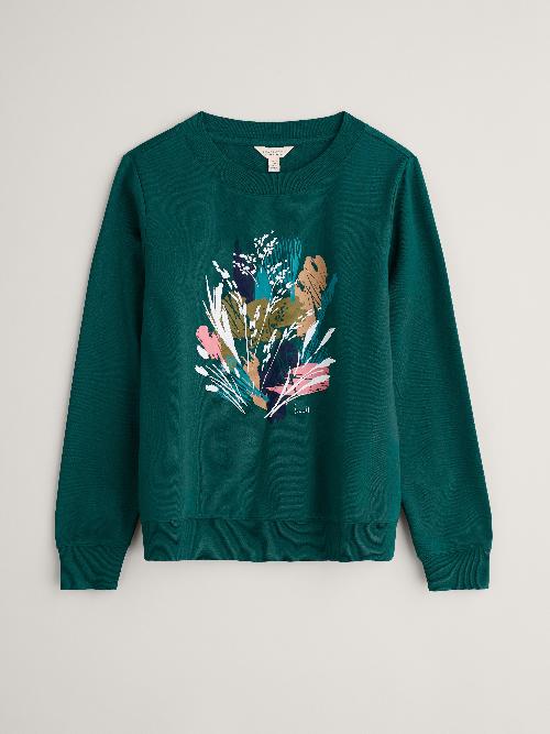 An image of the Seasalt Bright Wave Sweatshirt in Towan Grasslands Loch / Teal.