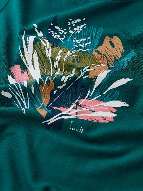 An image of the Seasalt Bright Wave Sweatshirt in Towan Grasslands Loch / Teal.