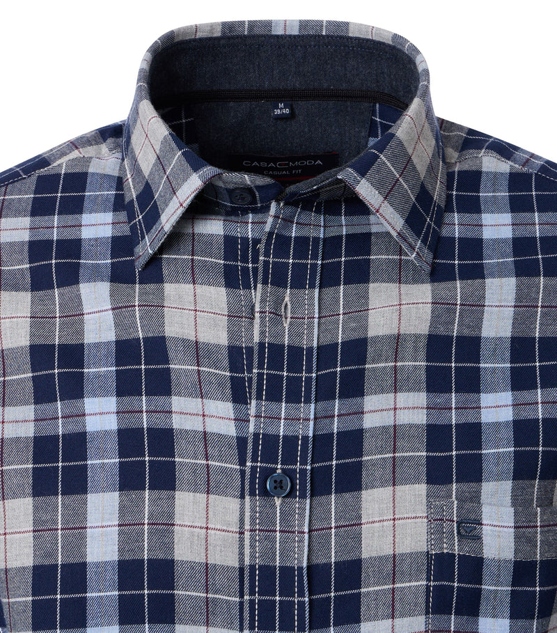 Kent Casual Fit Long Sleeve Check Shirt