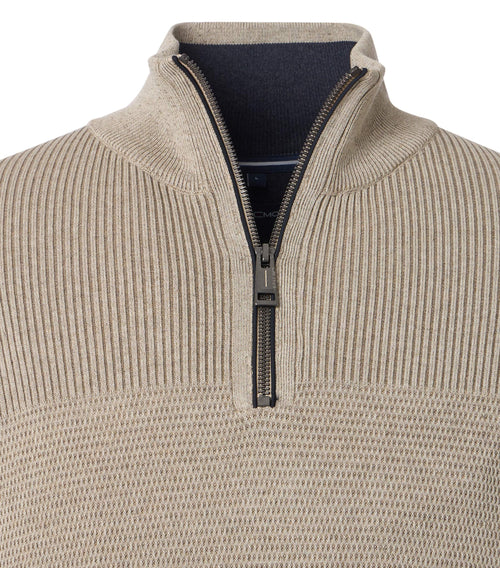 An image of the Casa Moda Knitted Zipped Sweatshirt