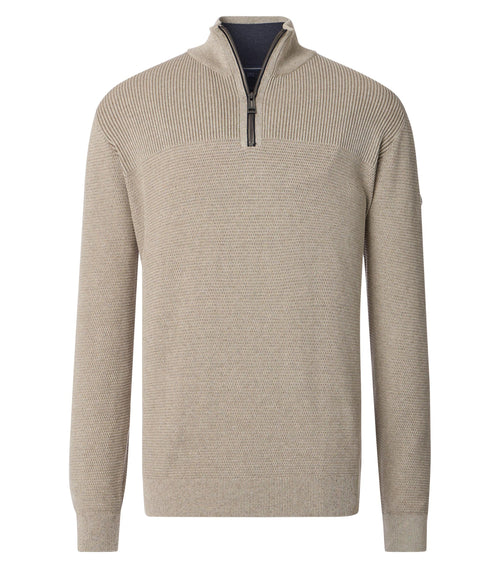 An image of the Casa Moda Knitted Zipped Sweatshirt