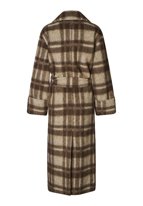 An image of the Dea Kudibal Clorissadea Coat in Beaver Check.