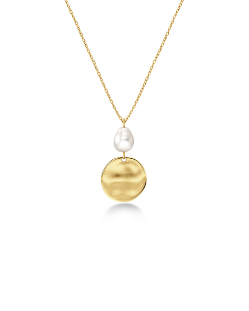 An image of the Edblad Pearl Signet Necklace Gold