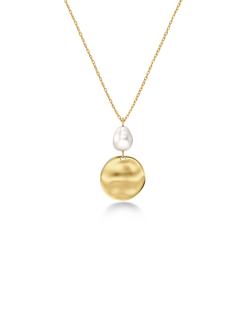 An image of the Edblad Pearl Signet Necklace Gold