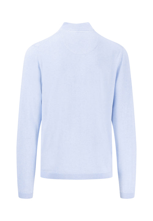 An image of the Fynch-Hatton Knitted Air Cotton Zip Sweatshirt