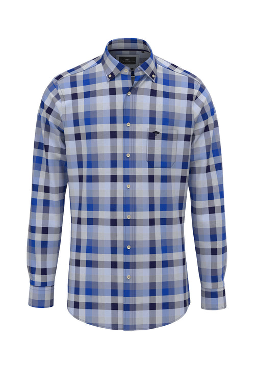 An image of the Fynch-Hatton Poplin Check Shirt