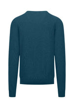 An image of the Fynch-Hatton Structured Crewneck Jumper in Dark Teal.