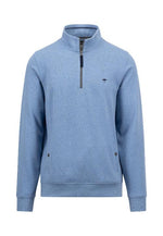 An image of the Fynch-Hatton Troyer Structure Interlock Sweatshirt in Cloud Blue.