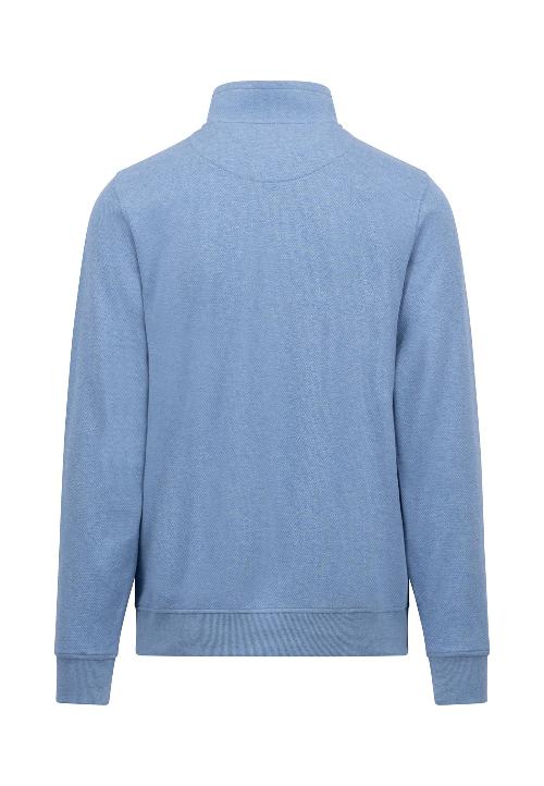 An image of the Fynch-Hatton Troyer Structure Interlock Sweatshirt in Cloud Blue.