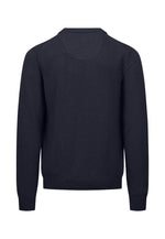 An image of the Fynch-Hatton Long Sleeve Superfine Polo in Navy.