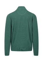 An image of the Fynch-Hatton Troyer Zip Jumper in Dark Emerald.