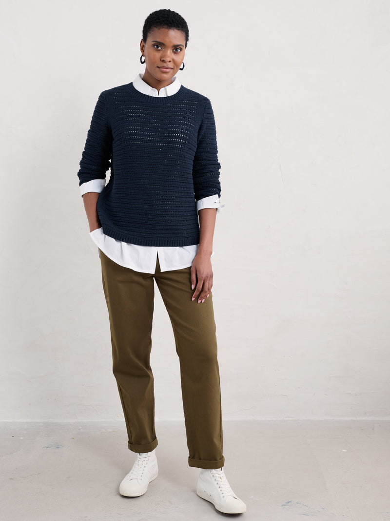 An image of the Seasalt Gull Rock Jumper in Navy.