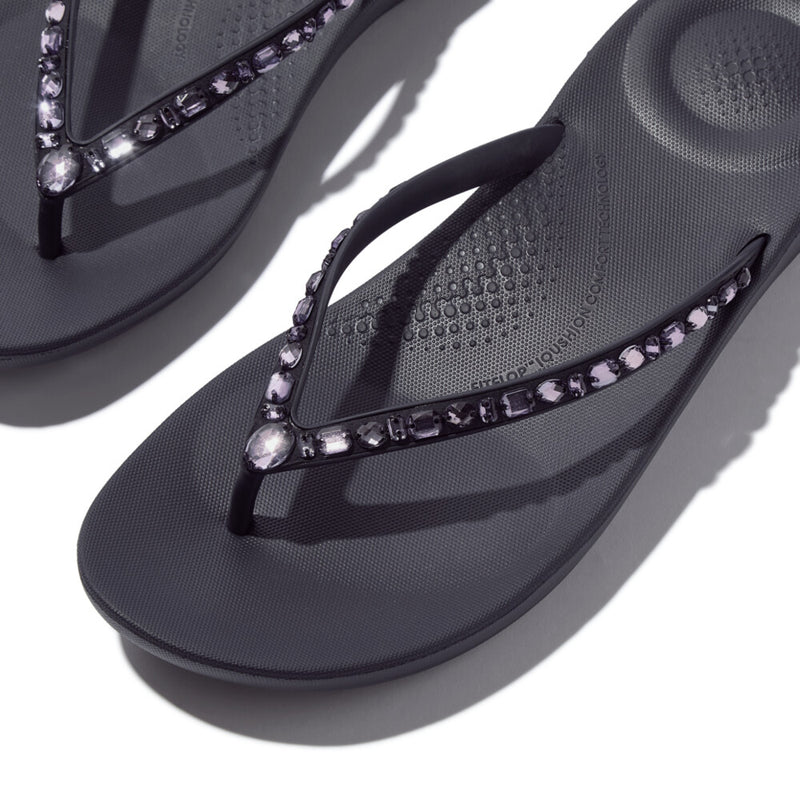 An image of the Fitflop Iqushion Multi-Crystal Ergonomic Flip-Flops