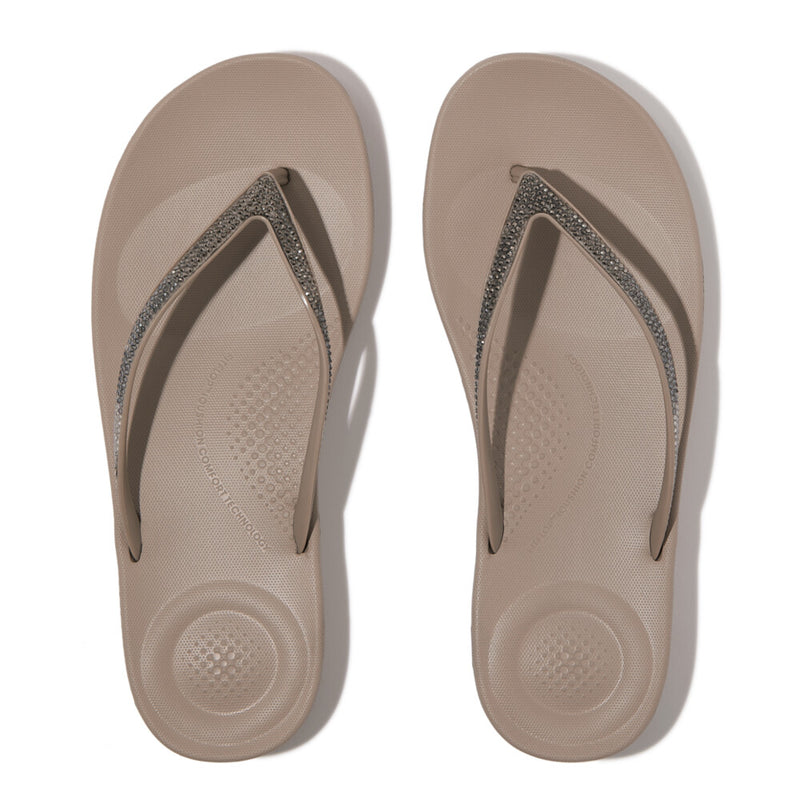 An image of the Fitflop Iqushion Ombre Sparkle Flip-Flops