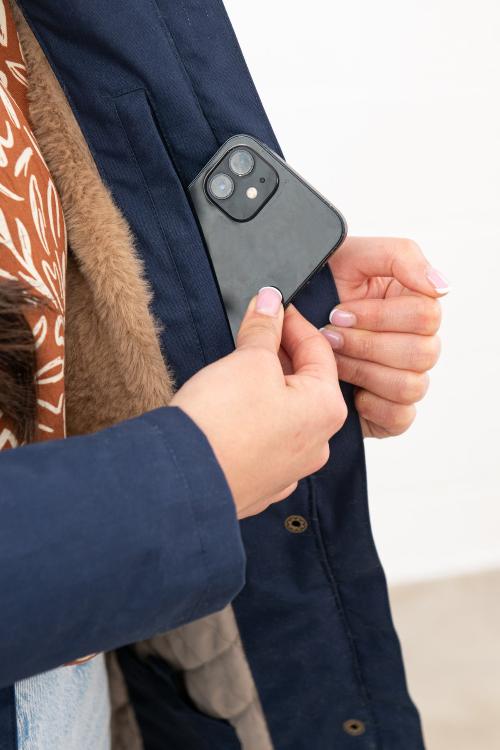 An image of the Lighthouse Isobel Ladies Coat in Navy.