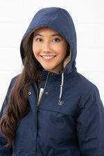 An image of the Lighthouse Isobel Ladies Coat in Navy.