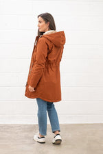 An image of the Lighthouse Isobel Ladies Coat in Rust.