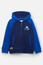 An image of the Lighthouse Jackson Full Zip Sweatshirt in Blue Tractor.