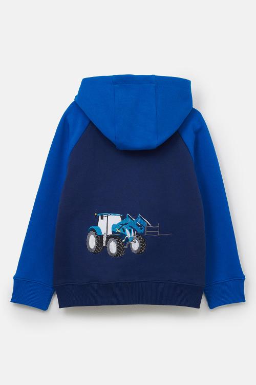 An image of the Lighthouse Jackson Full Zip Sweatshirt in Blue Tractor.