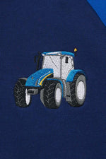 An image of the Lighthouse Jackson Full Zip Sweatshirt in Blue Tractor.