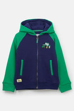 An image of the Lighthouse Jackson Full Zip Sweatshirt in Green Tractor.