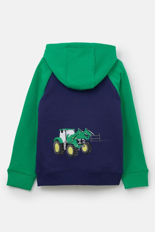 An image of the Lighthouse Jackson Full Zip Sweatshirt in Green Tractor.