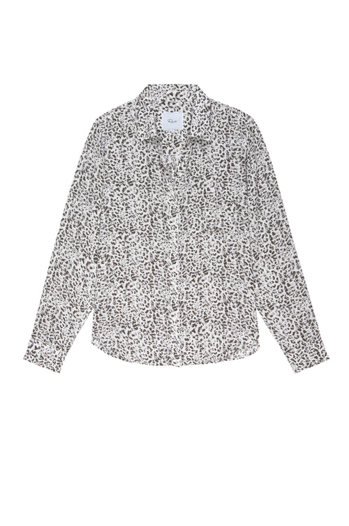 An image of the Rails Josephine Button Down Shirt in Charcoal Watercolour Cheetah.