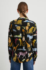 An image of the Rails Kate Shirt in Illustrated Animals.