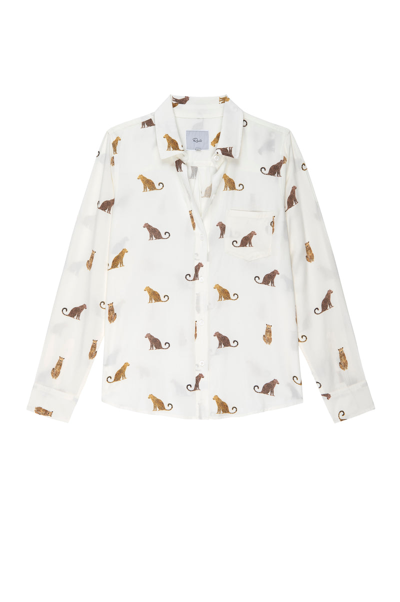 An image of the Rails Kathryn Button Down Shirt in Wild Animals.